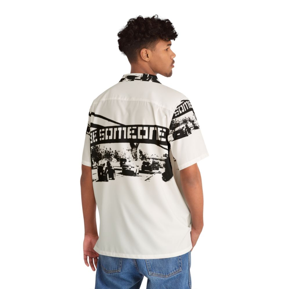 Be Someone Houston Hawaiian Shirt - Tropical Graffiti Street Art Design - People Back