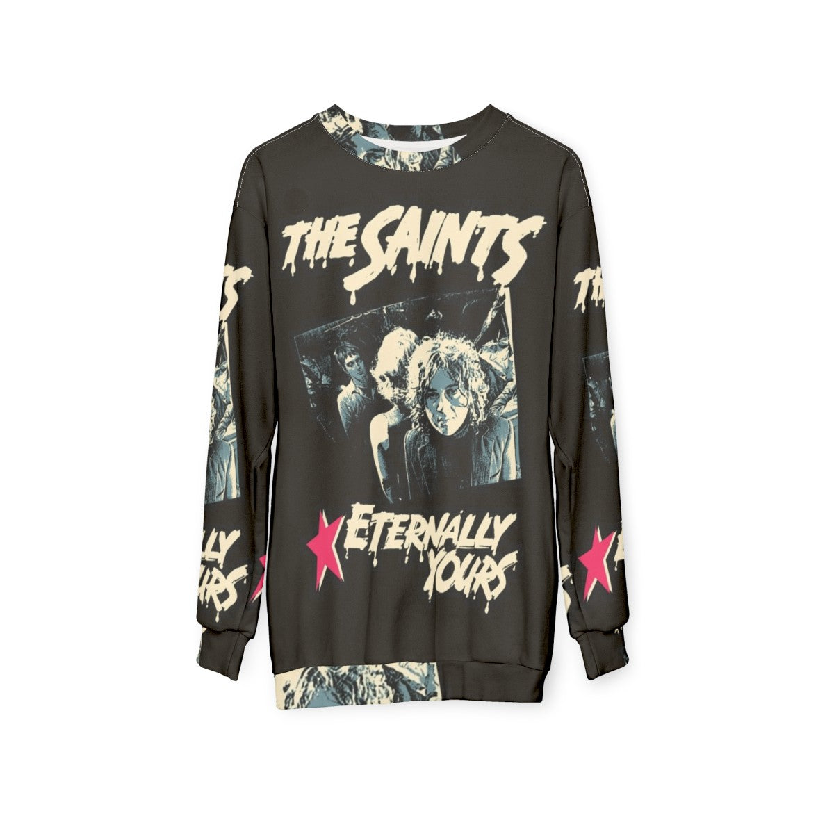 Vintage Saints Punk Band Sweatshirt - hanging