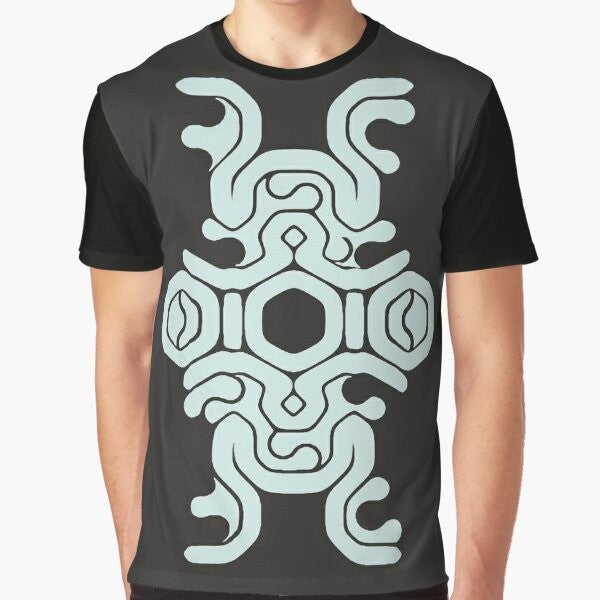 Graphic t-shirt featuring Wander's mantle or cloak from the video game Shadow of the Colossus