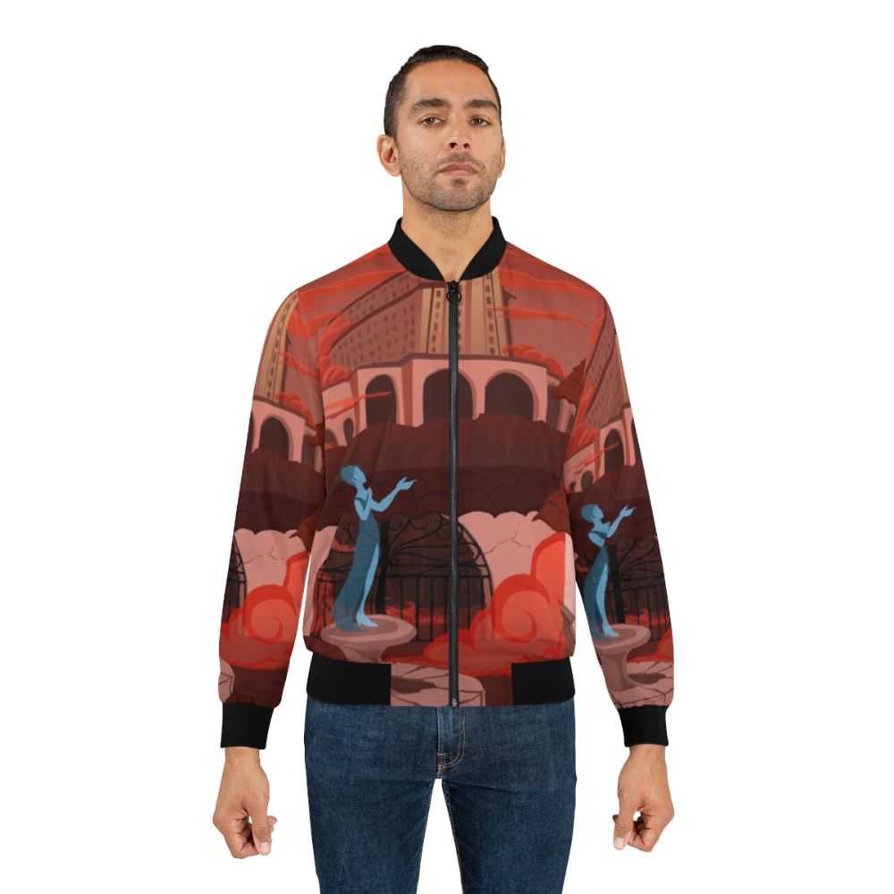 Fallout Sierra Madre bomber jacket with retro video game design - Lifestyle