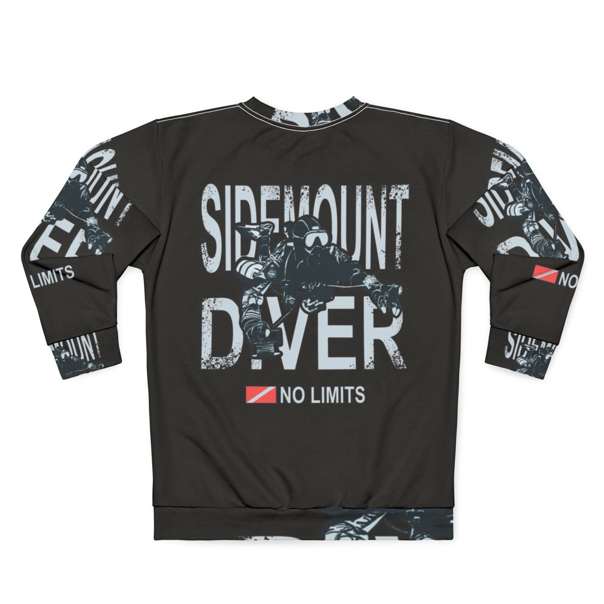 Sidemount diver technical diving sweatshirt - Back