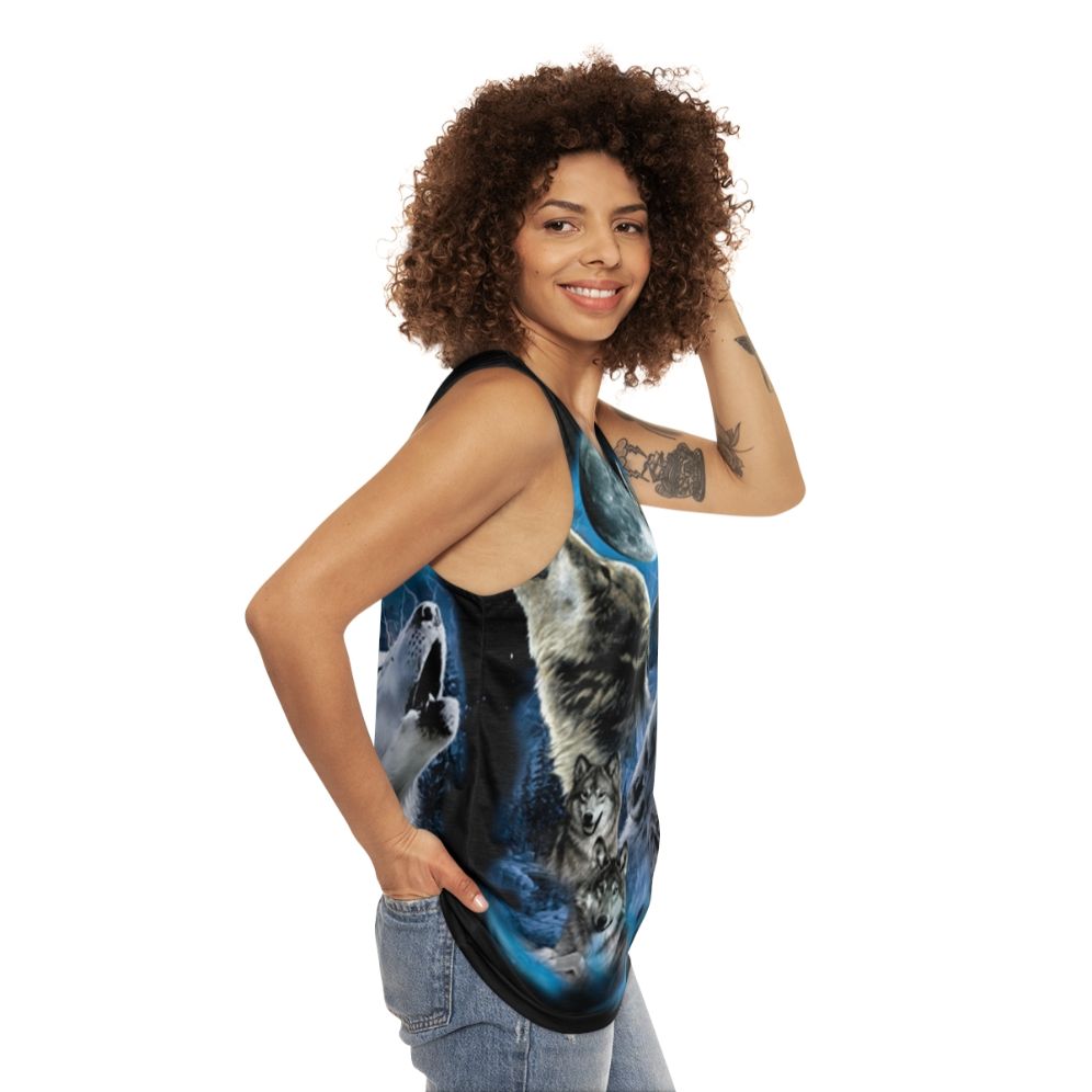 Wolf Family Unisex Tank Top - women side