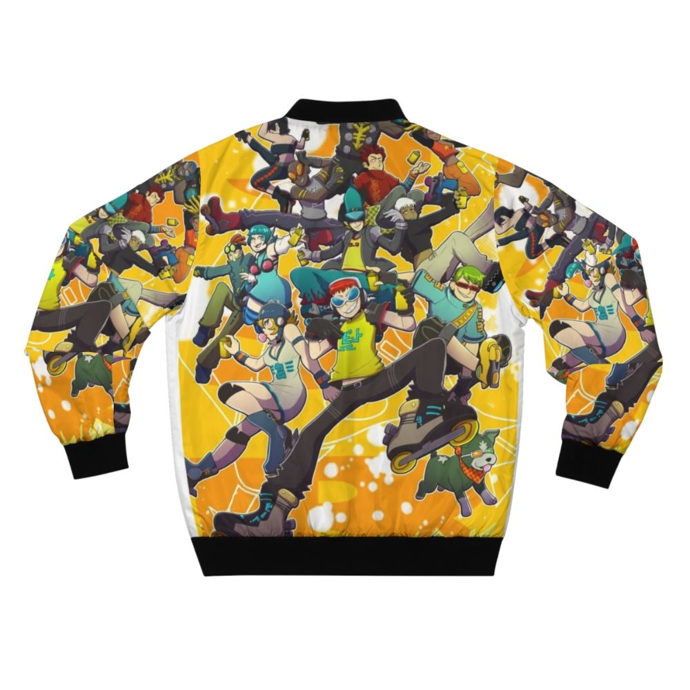 Jet Set Radio inspired bomber jacket with graphic design - Back