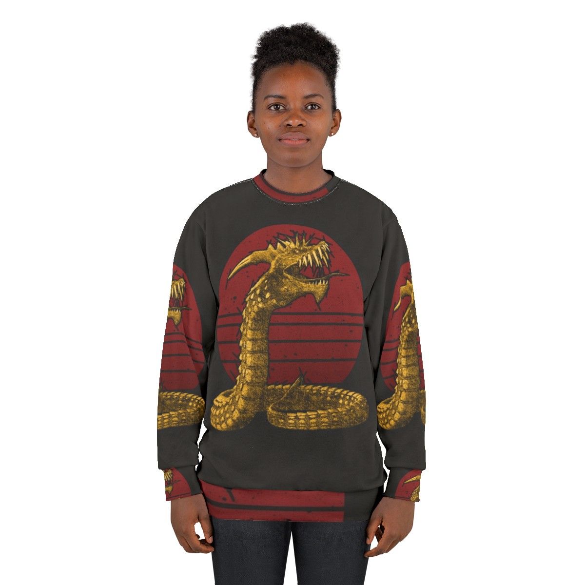 Legendary dragon snake mythical creature sweatshirt - women