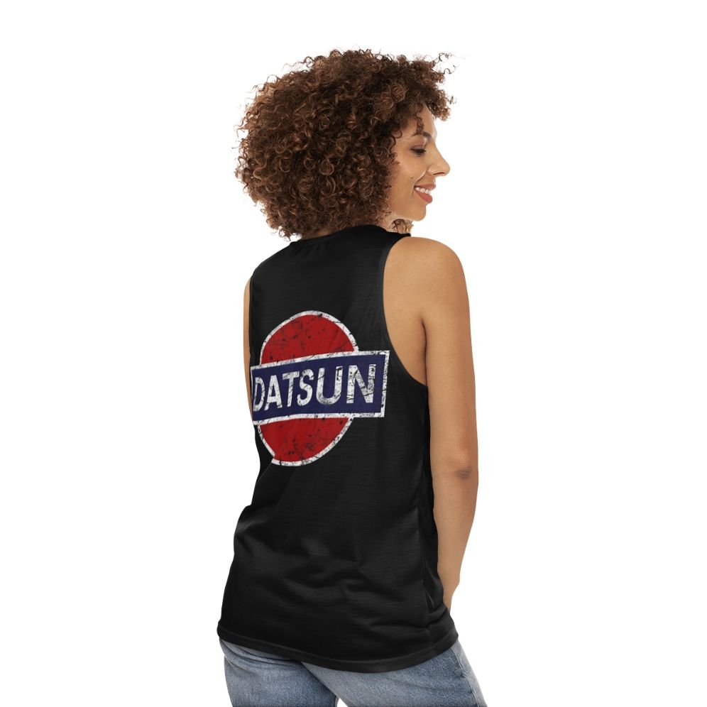 Datsun vintage car unisex tank top - women back