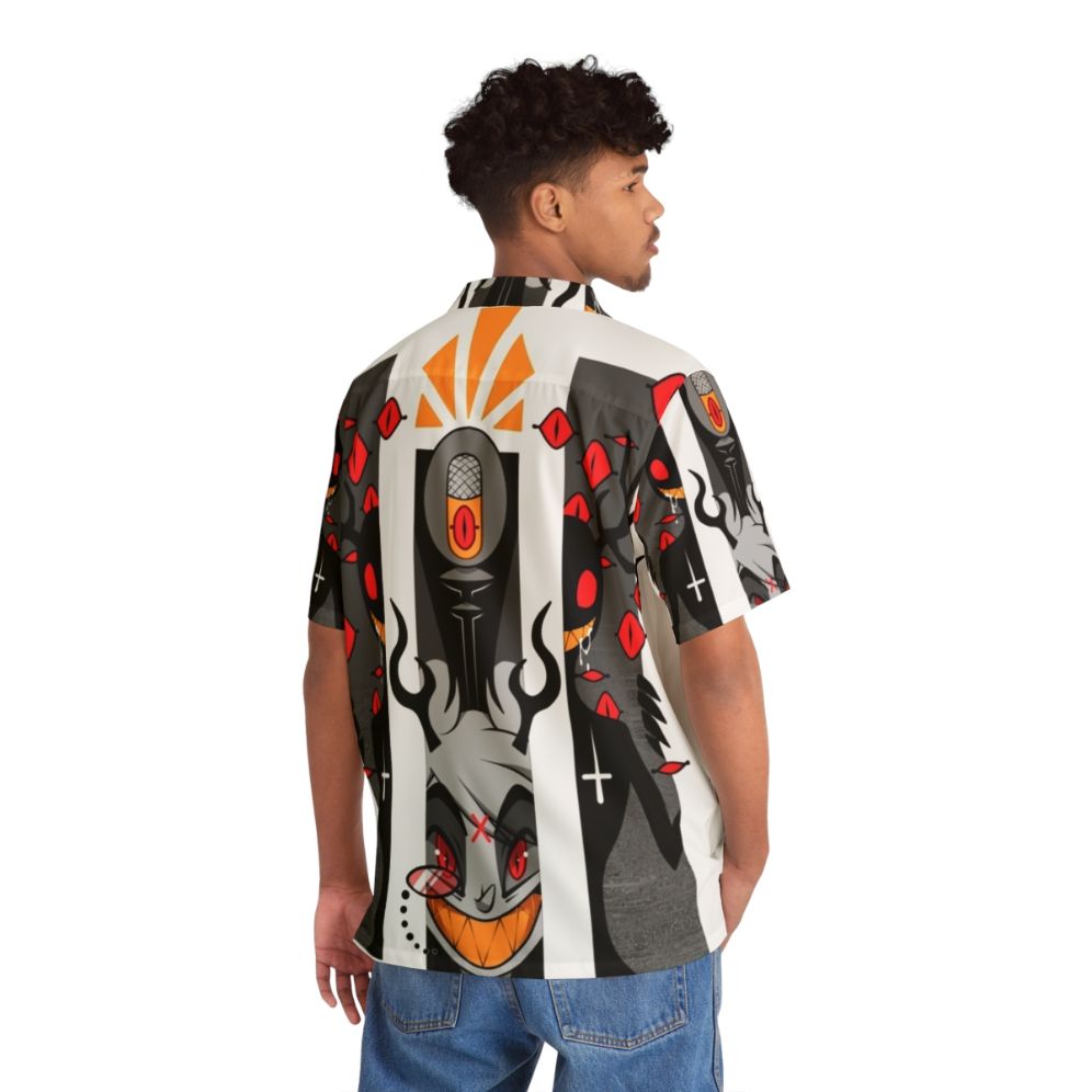 Demonic Hawaiian Shirt with Hazbin Hotel character Alastor - People Back