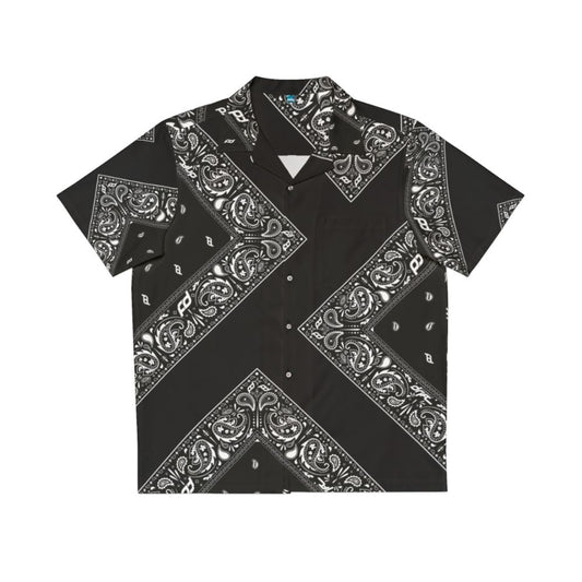 Bandana print Hawaiian shirt with graphic design