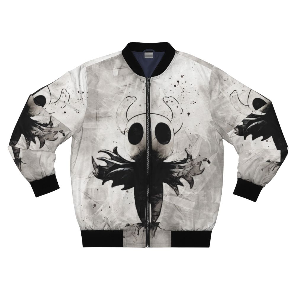 Hollow Knight watercolor fanart printed on a bomber jacket