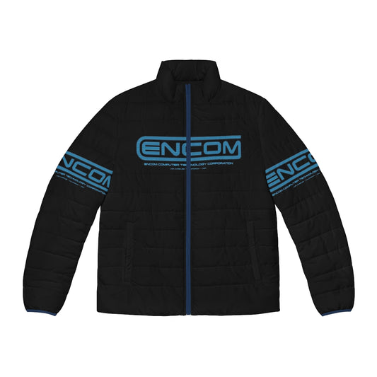 Encom Tron Legacy Sci-Fi Puffer Jacket in Summer Sky