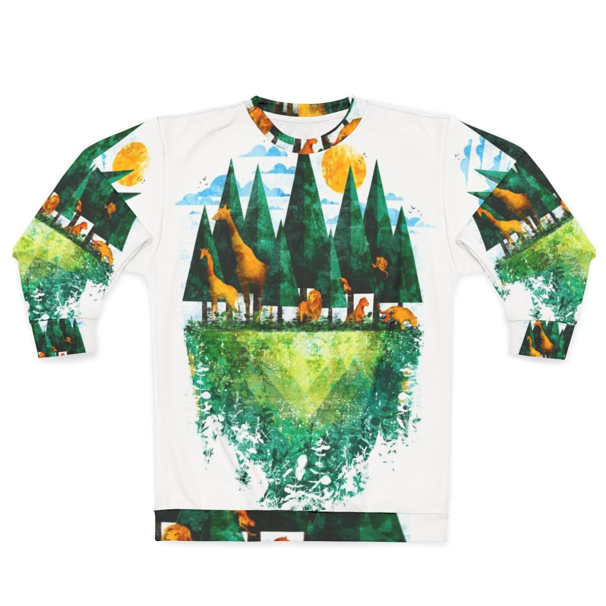 Geo Forest Sweatshirt with nature-inspired graphic design