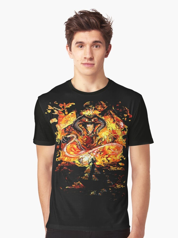 "Lord of the Rings" graphic t-shirt featuring a quote about Van Gogh never passing - Men