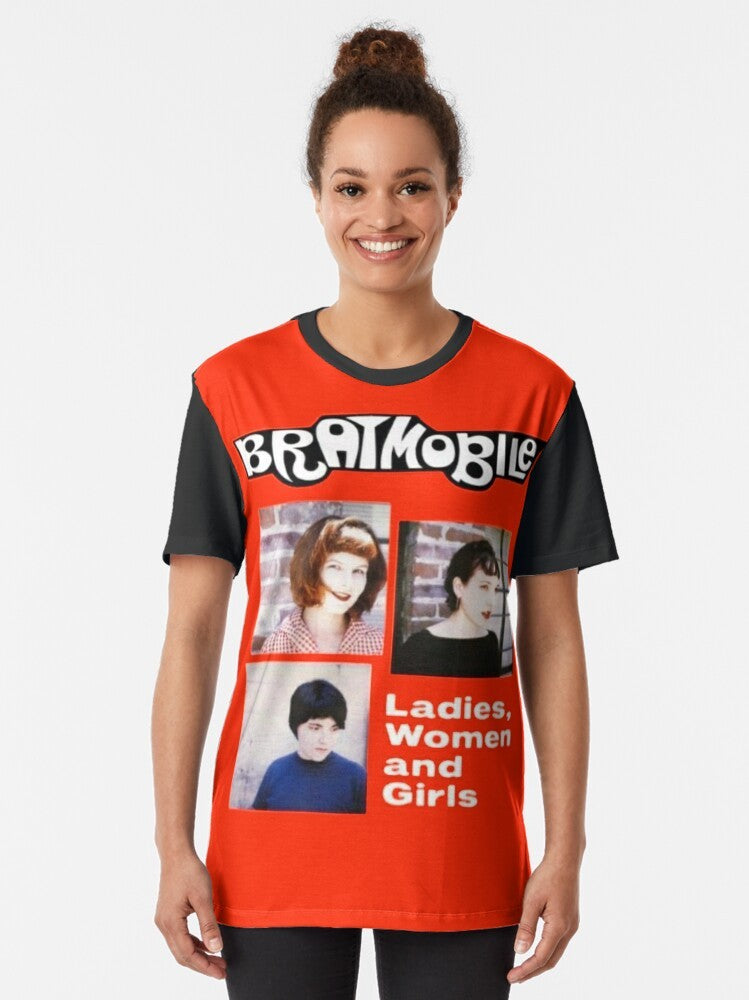 Bratmobile riot grrrl feminist graphic t-shirt for ladies, women, and girls - Women