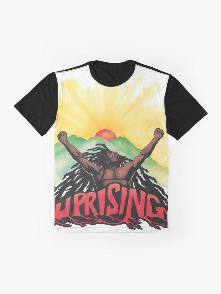 Bob Uprising Reggae Music Graphic T-Shirt - Flat lay