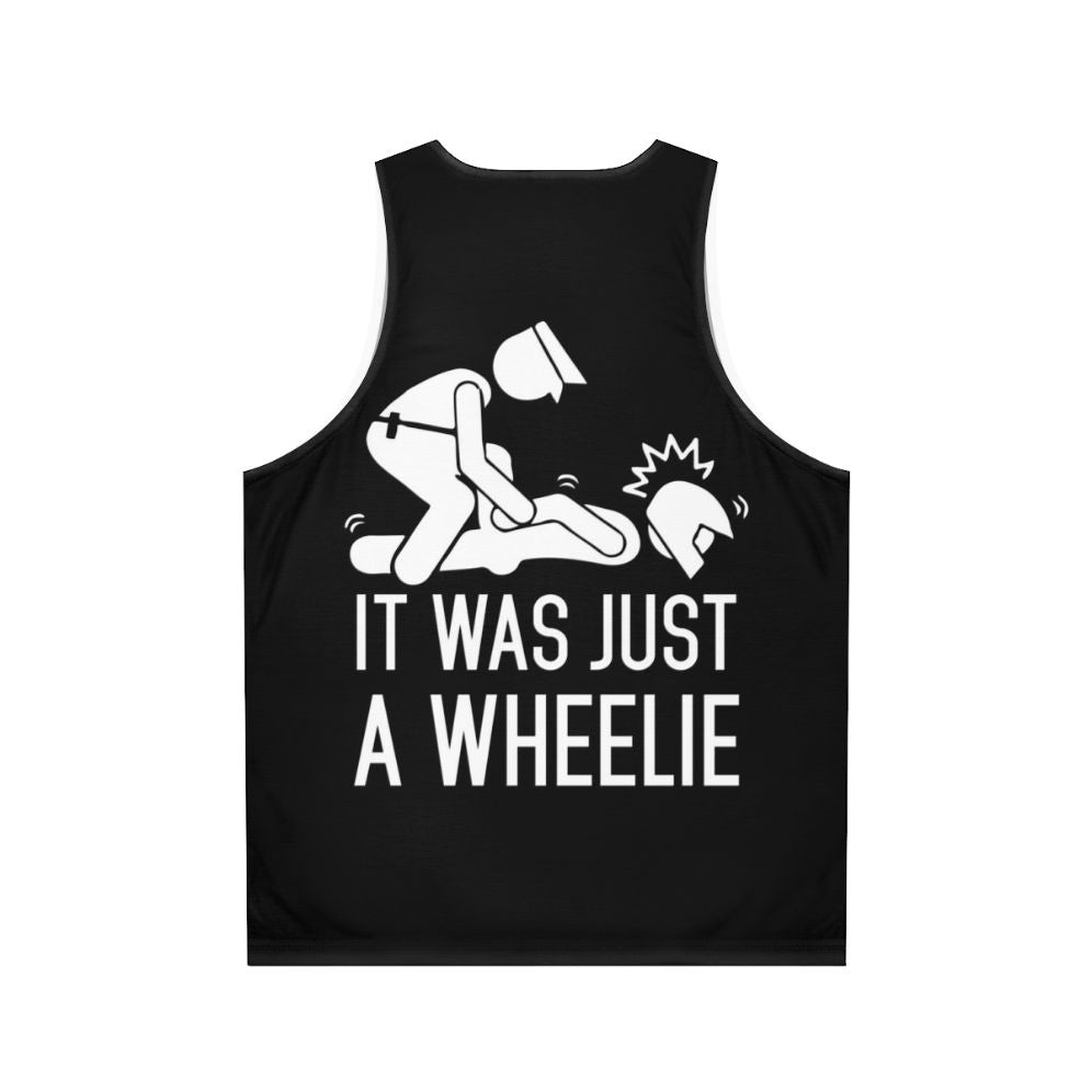 Legalize Wheelies Unisex Motorcycle Tank Top - Back