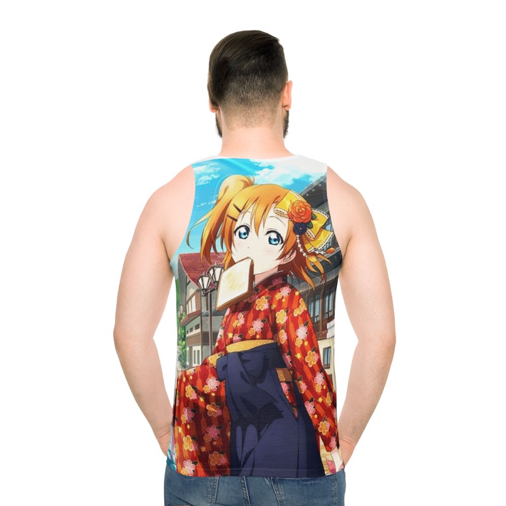 Taisho Romance Honoka Kousaka Unisex Anime Tank Top - men back