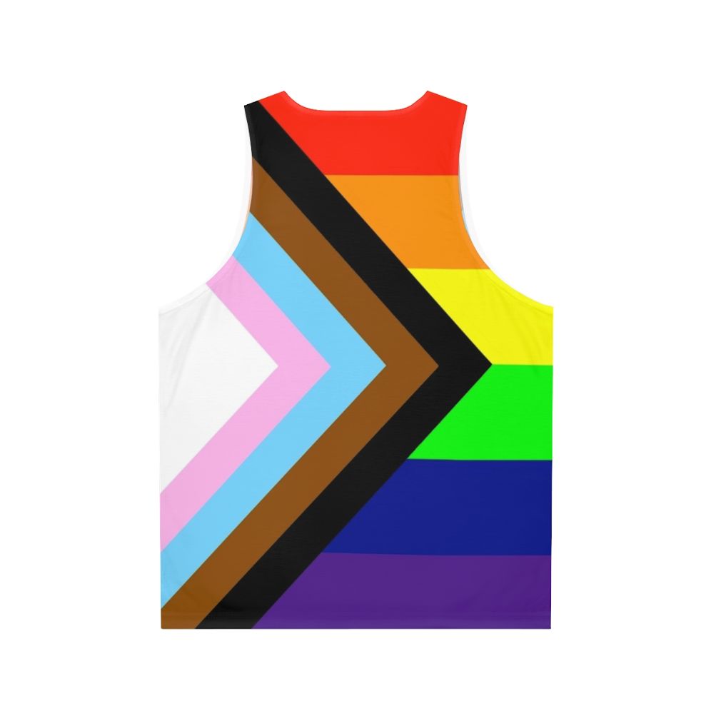 Unisex Inclusive Progress Pride Flag Tank Top - Back