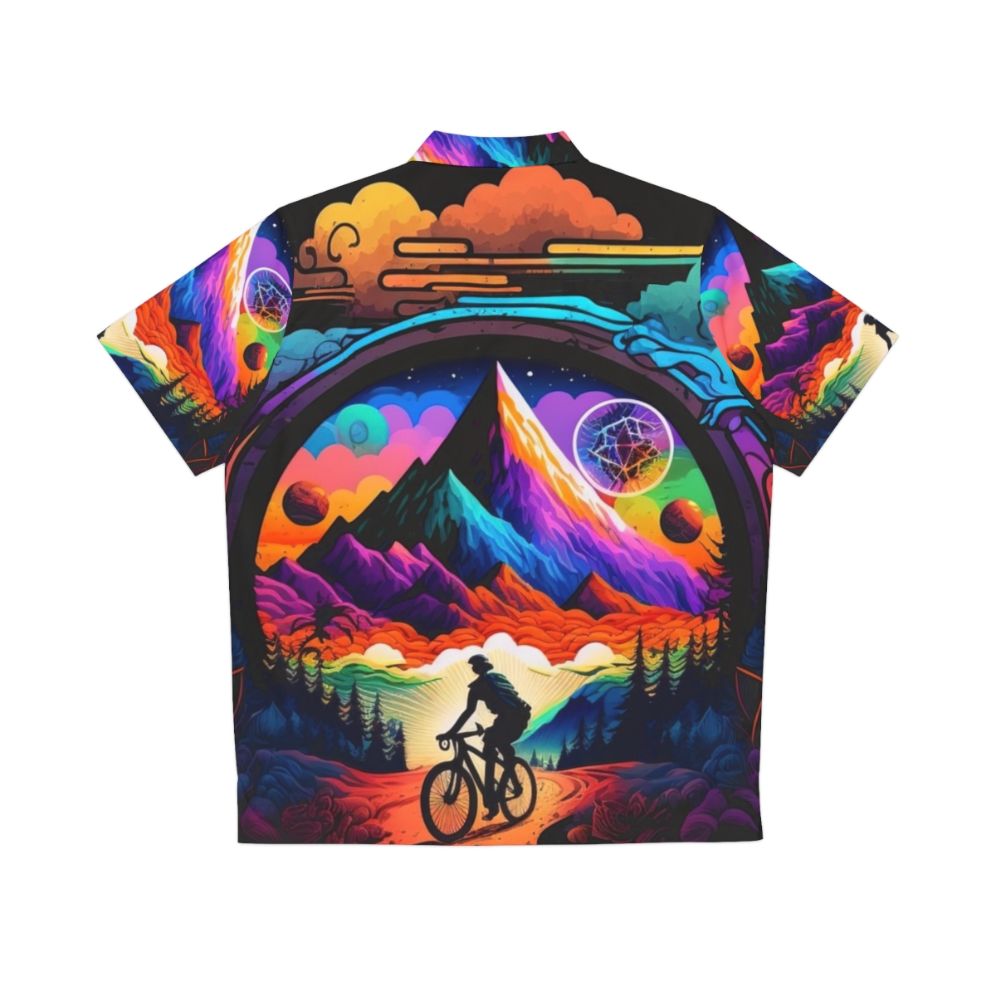 Trippy psychedelic Bicycle Day 1943 colorful Hawaiian shirt - Back