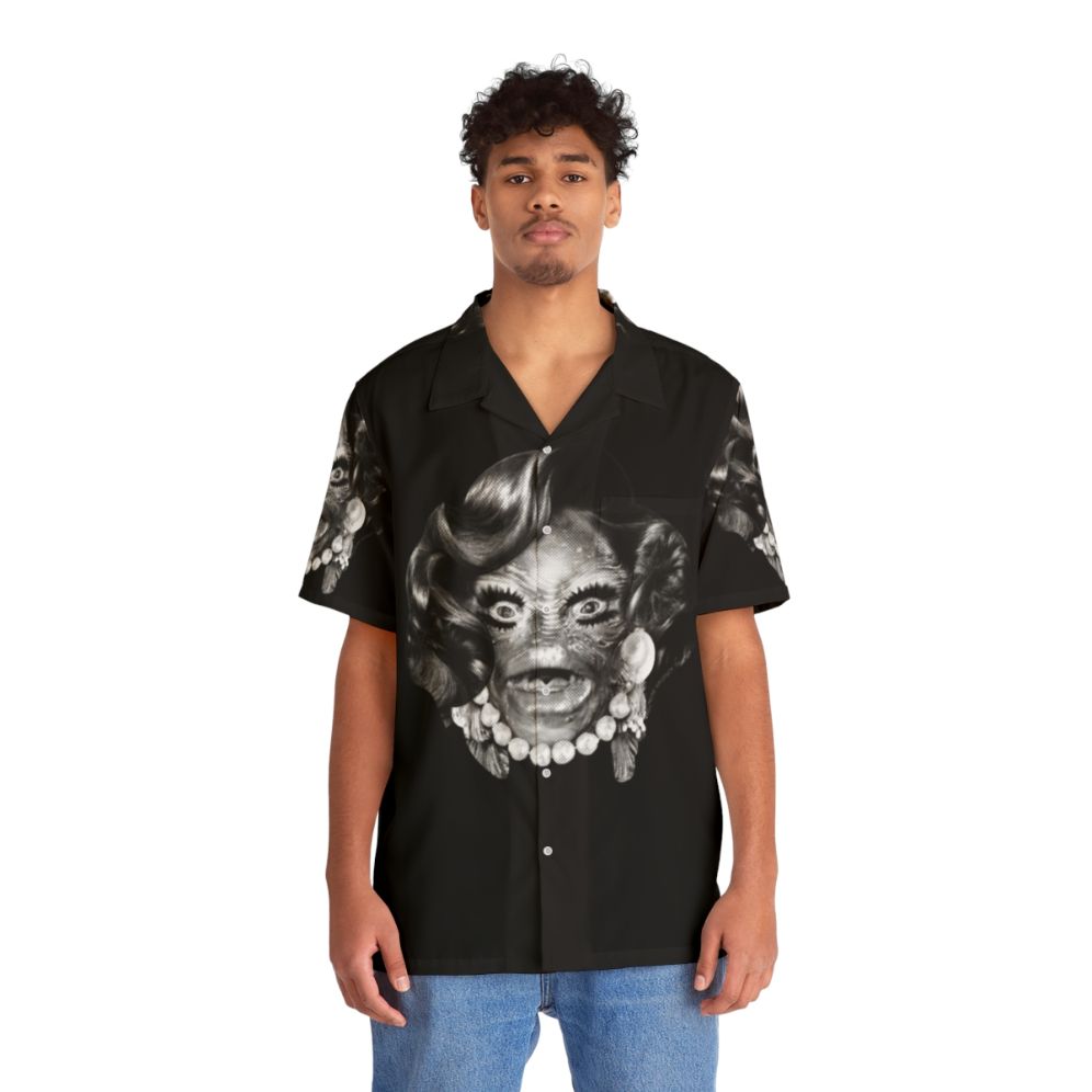 Spooky Universal Monsters Hawaiian Shirt - People Front