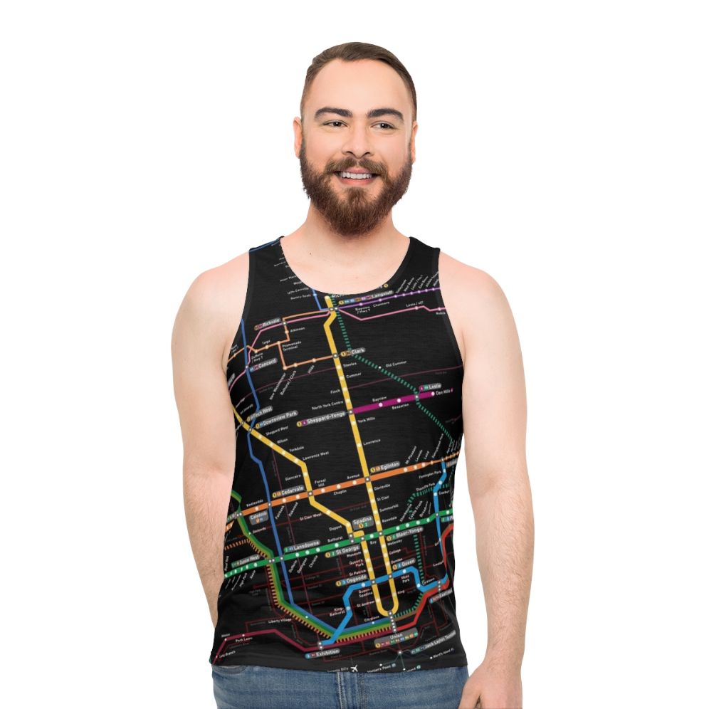 Toronto Rapid Transit 2030 Map Unisex Tank Top - men