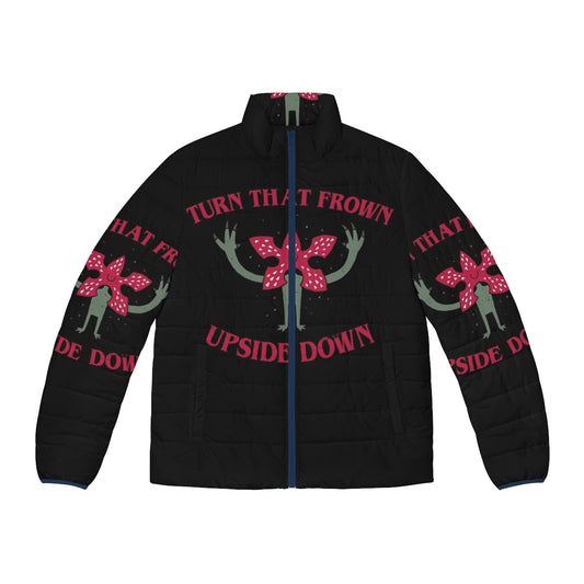 Stranger Things-inspired puffer jacket with upside down design