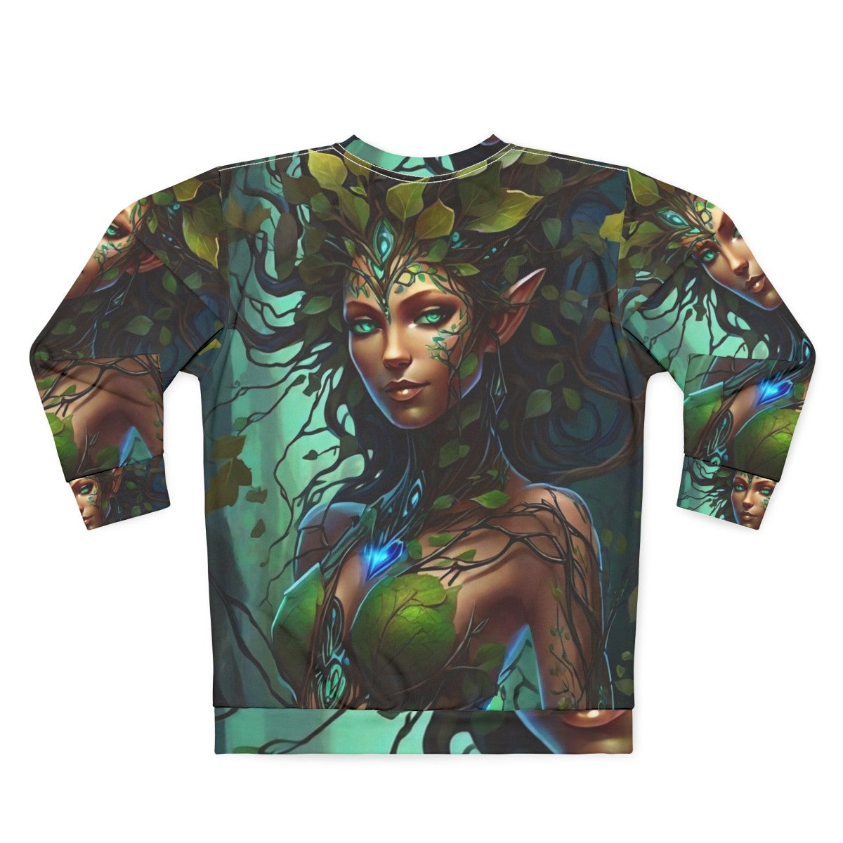 Forest nymph dryad inspired cozy sweatshirt - Back