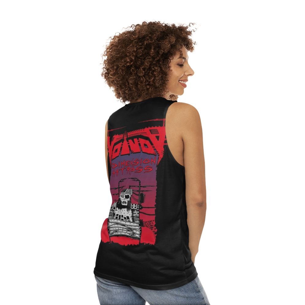 Dimension Hatross Voivod Unisex Band Merch Tank Top - women back