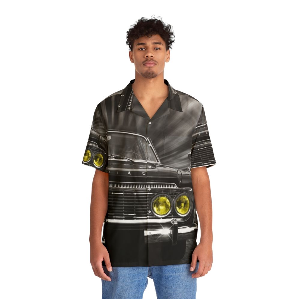 Zodiac Hawaiian Shirt with Vintage Car Graphics - People Front