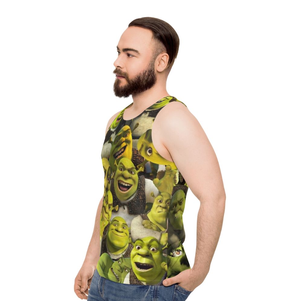 Shrek Collage Unisex Tank Top - men side