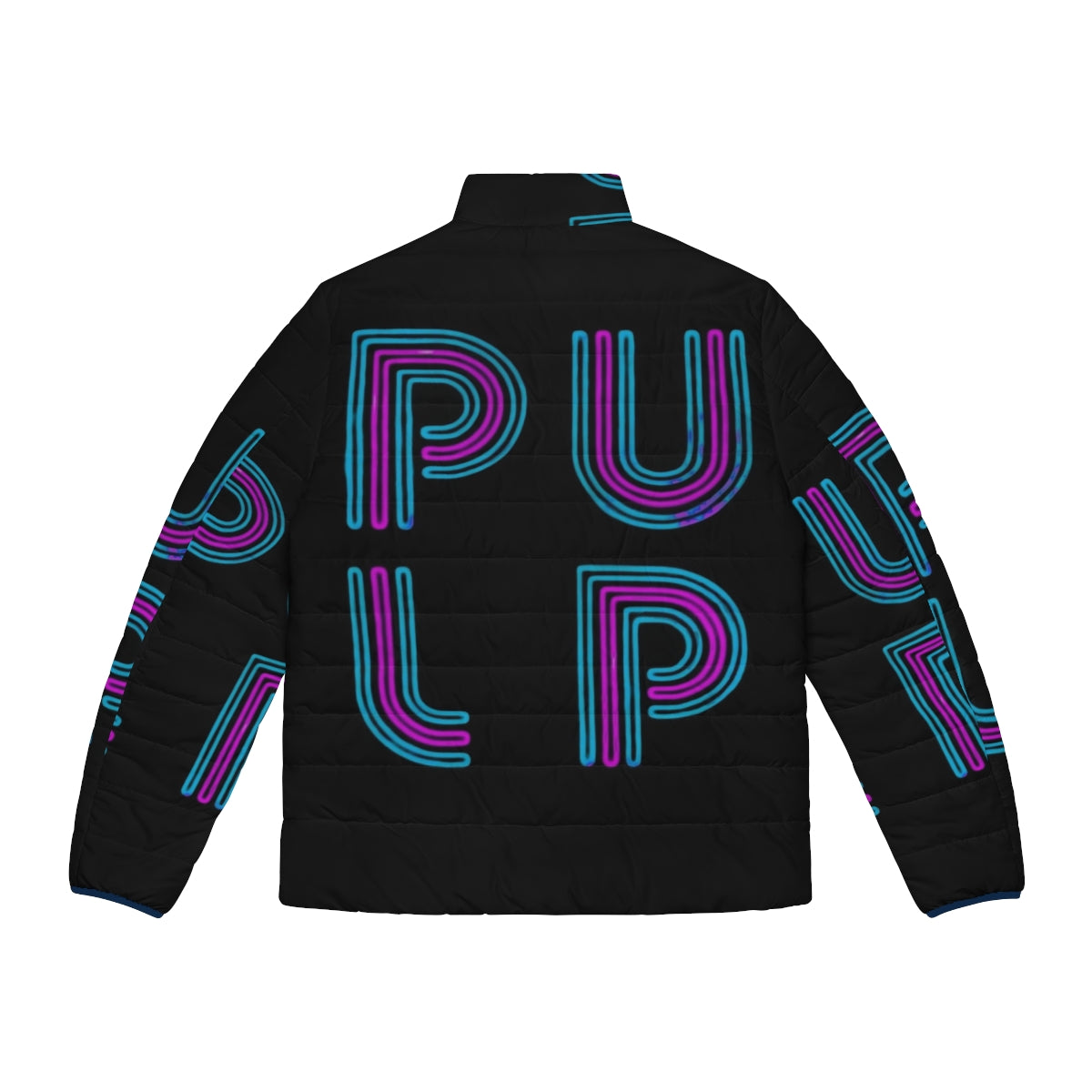 Hex Crypto and Pulsechain Logo Puffer Jacket - Back