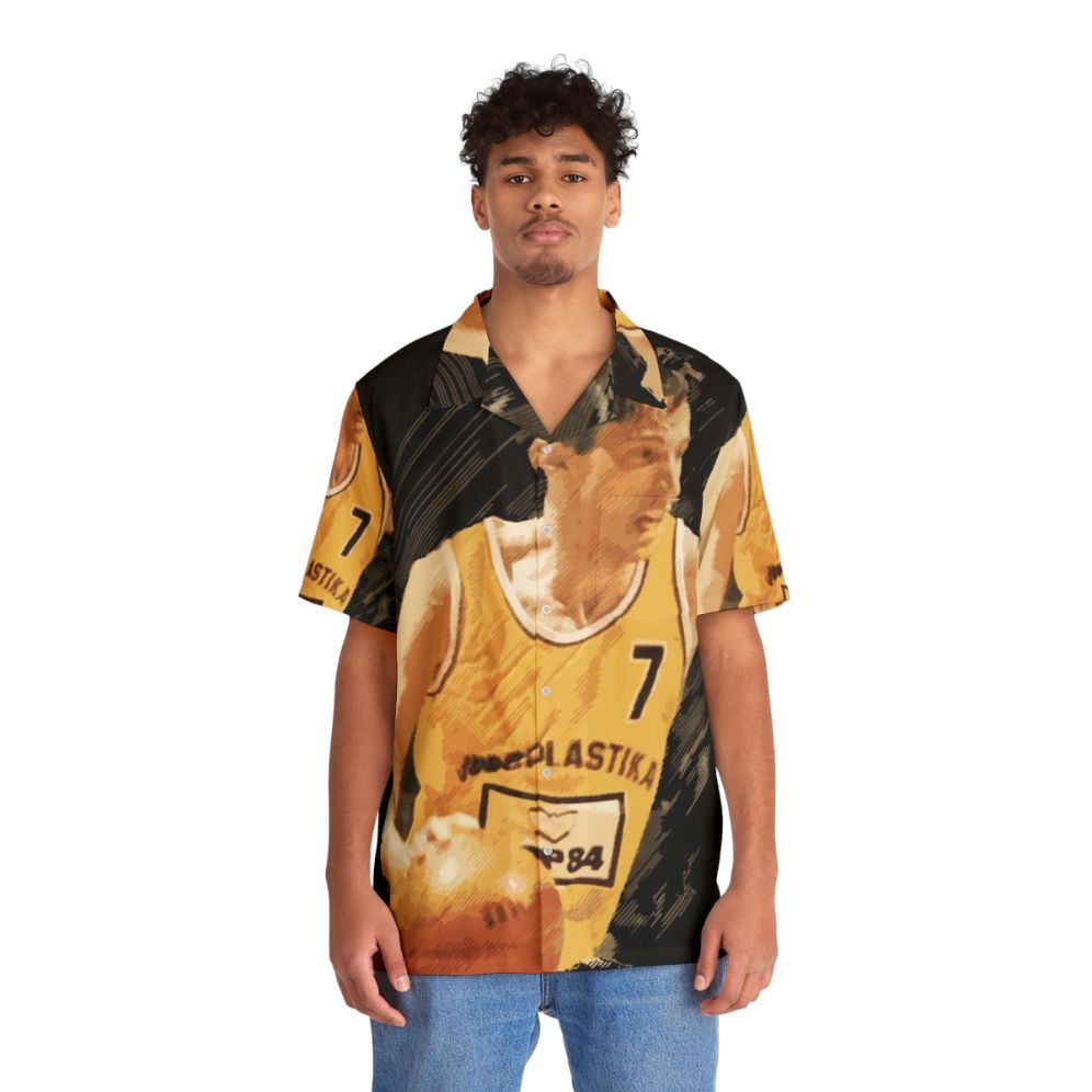 Toni Kukoc Croatian Basketball Legend Hawaiian Shirt - People Front