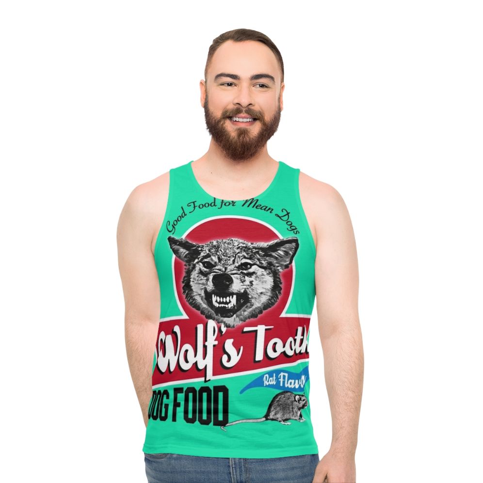 Unisex Wolf Tooth Dog Food Tank Top - men