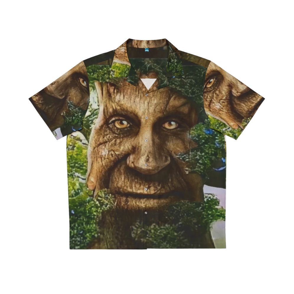 Wise Mystical Tree Meme Hawaiian Shirt with Funny Old Oak Tree Design