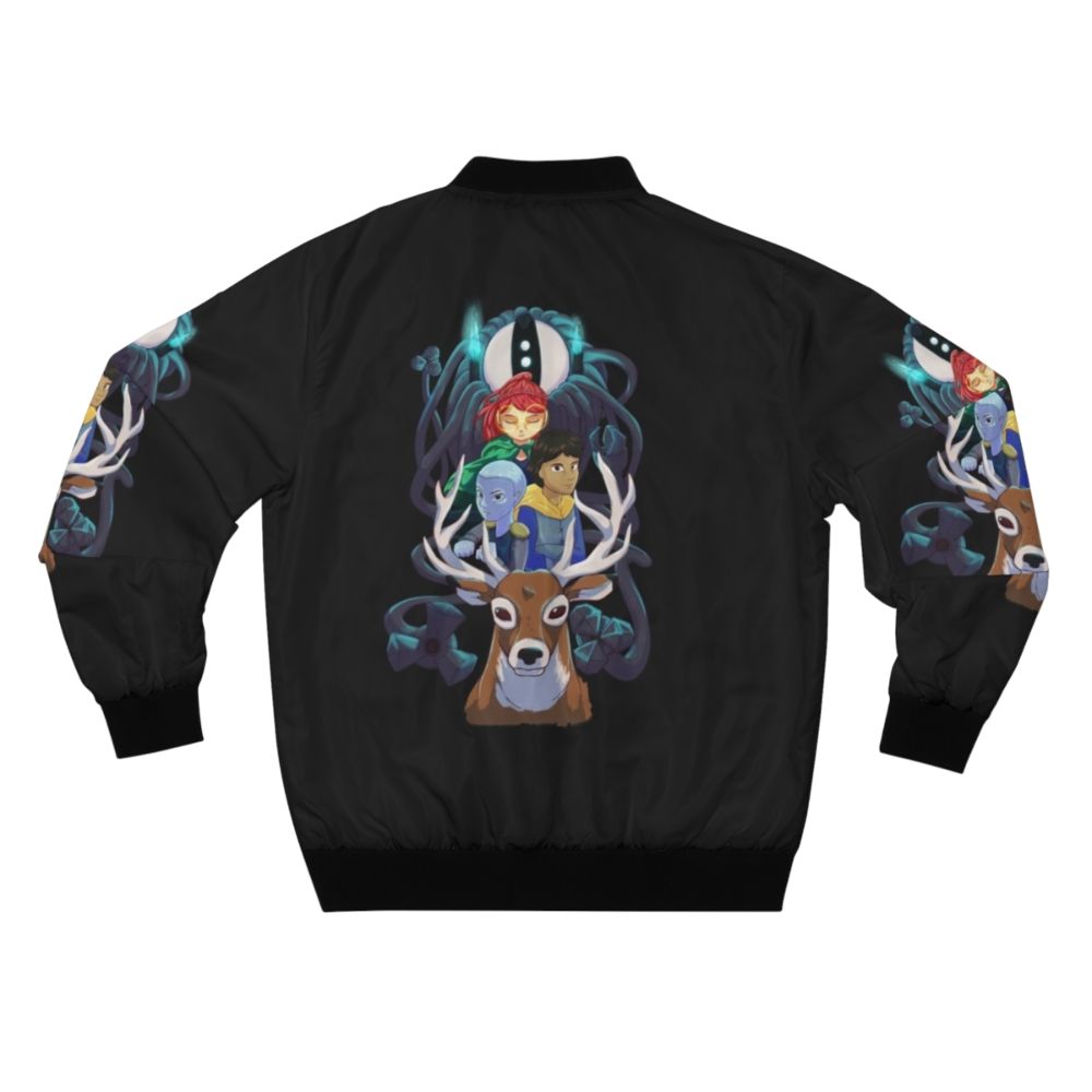 Infinity Train Fantasy Bomber Jacket with Cartoon Series Imagery - Back