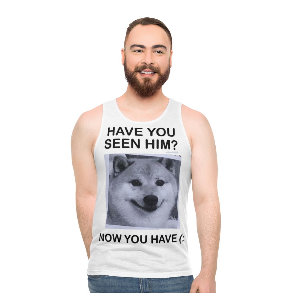 Shiba Inu meme unisex tank top - men