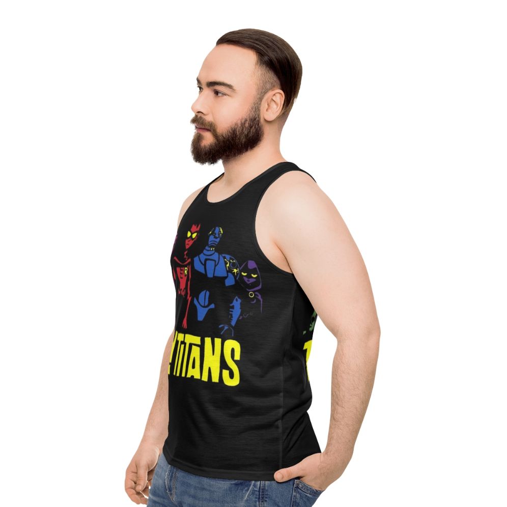 Teen Titans Unisex Silhouette Tank Top - men side