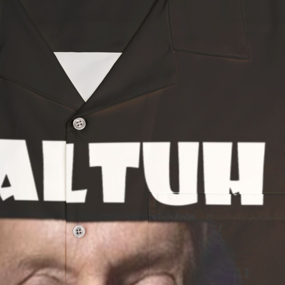 "Breaking Bad 'Waltuh' Hawaiian Shirt with Walter White and 'Kid Named Finger' Meme" - Detail