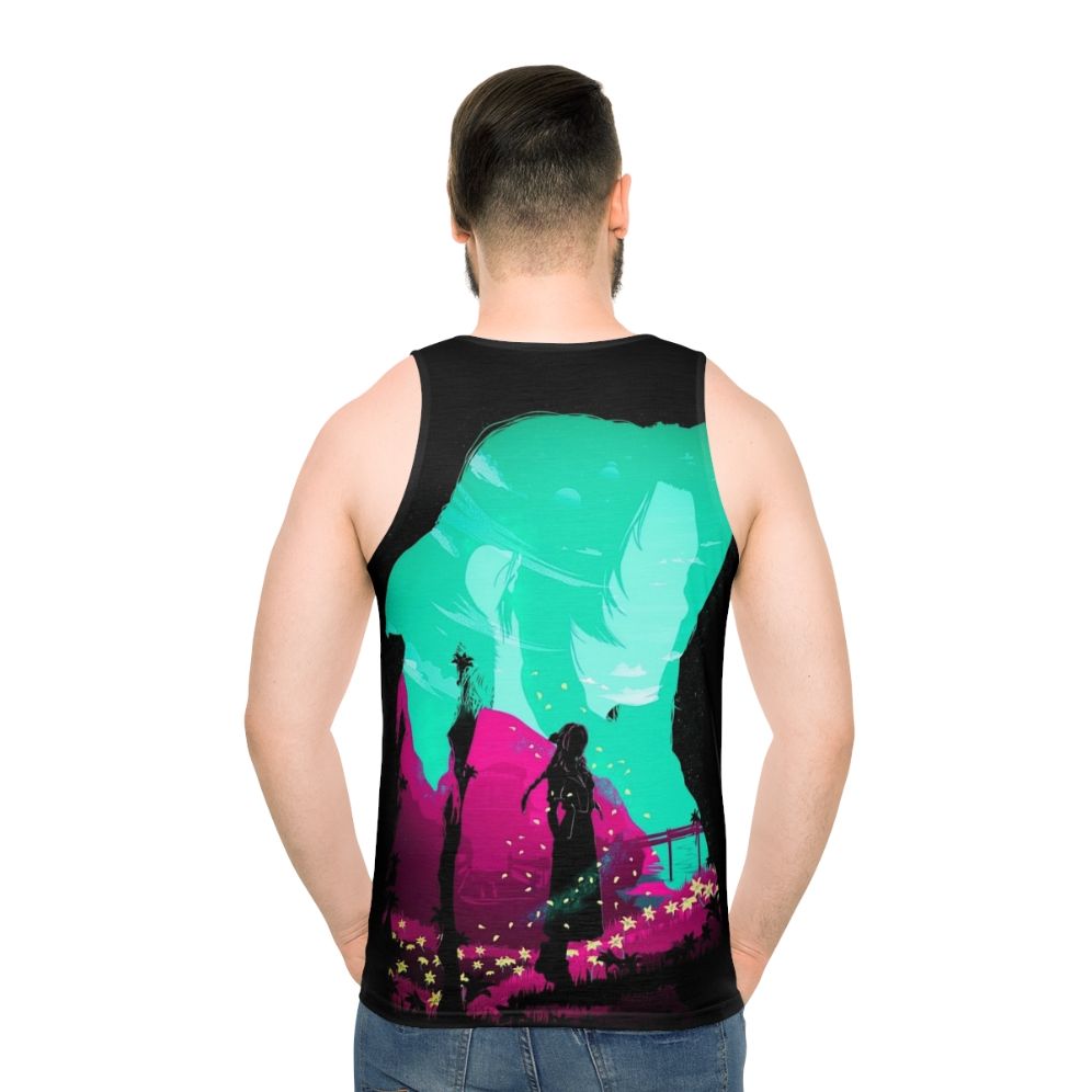 Aerith Unisex Fantasy Tank Top - men back