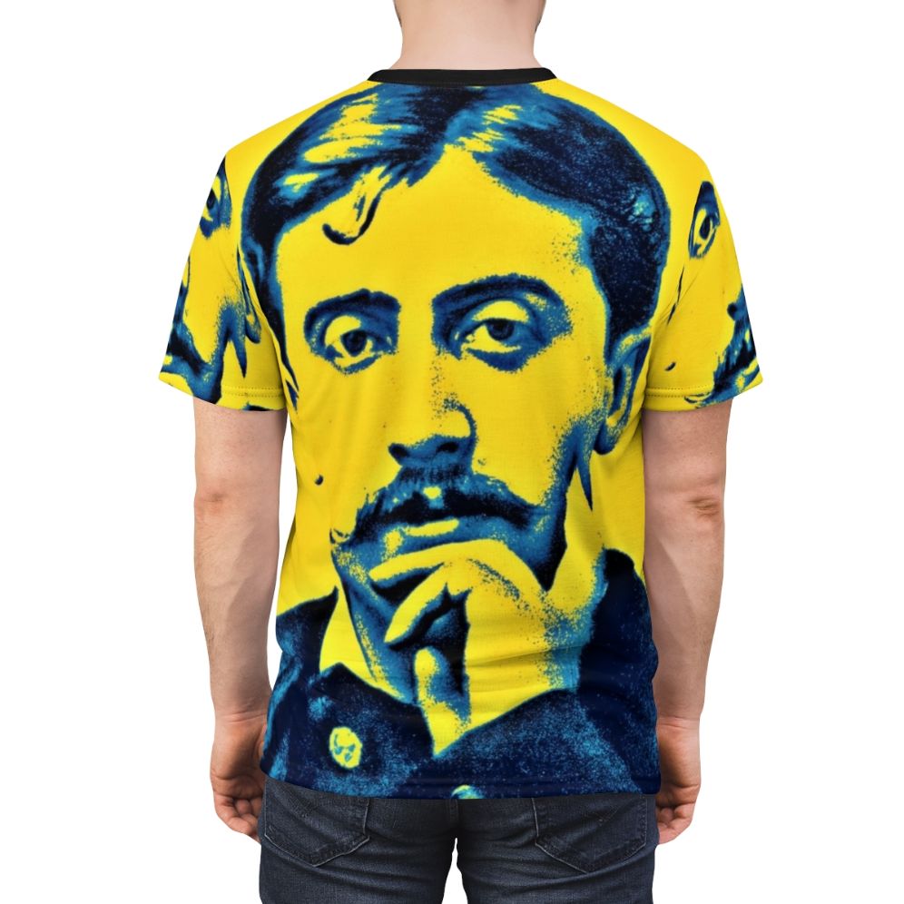 Marcel Proust inspired t-shirt with an all-over print design - men back