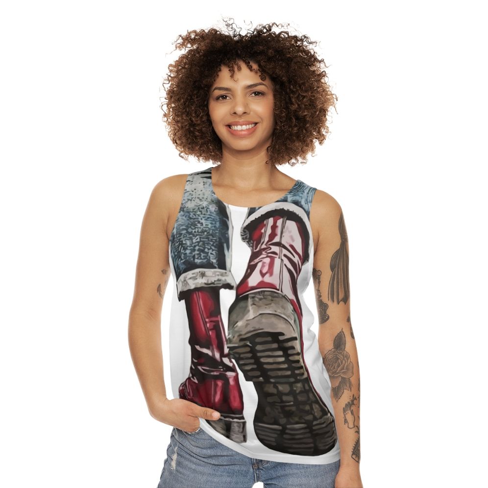 Unisex punk rock and reggae inspired tank top - women