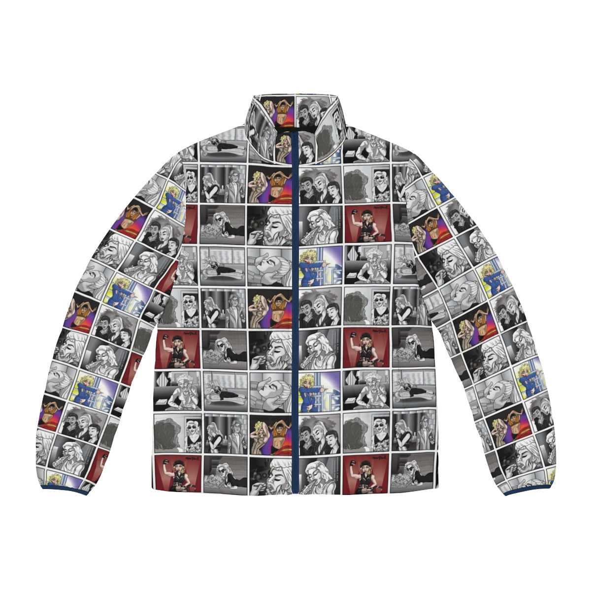 Our Lady Virgin Mary and Angels Puffer Jacket