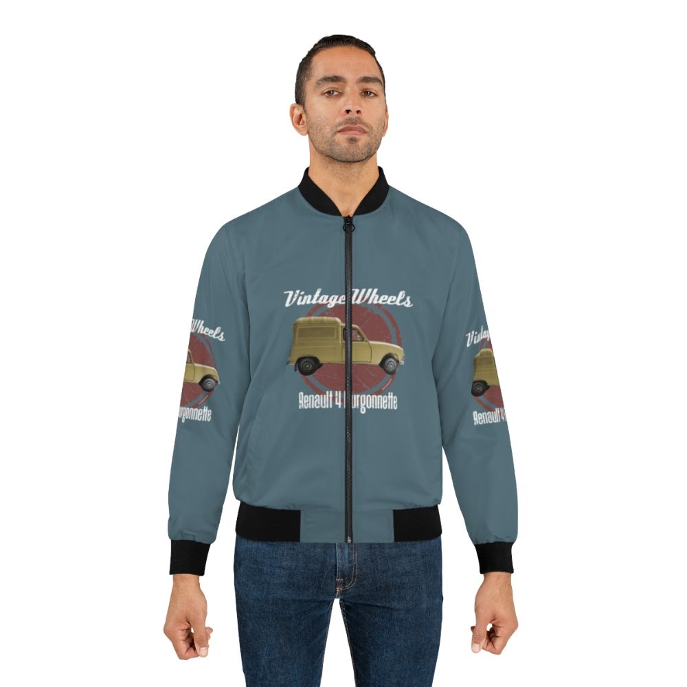 Vintage Renault 4 Fourgonette bomber jacket with classic car design - Lifestyle