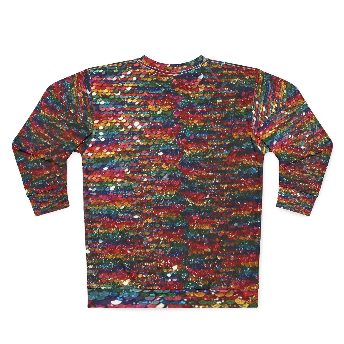 Vibrant rainbow sequin glitter sweatshirt - Back