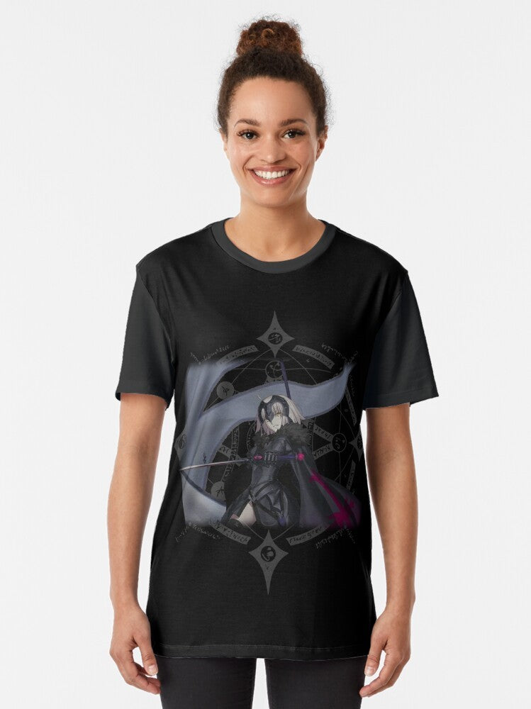 Fate Grand Order Jeanne d'Arc (Alter) Graphic T-Shirt featuring the Avenger-class servant Jeanne d'Arc (Alter) - Women