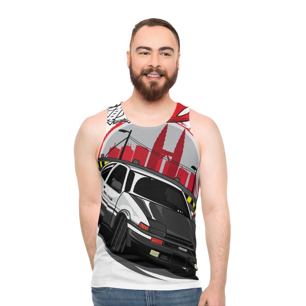 Initial D Unisex Racing Car Graphic Tank Top - men