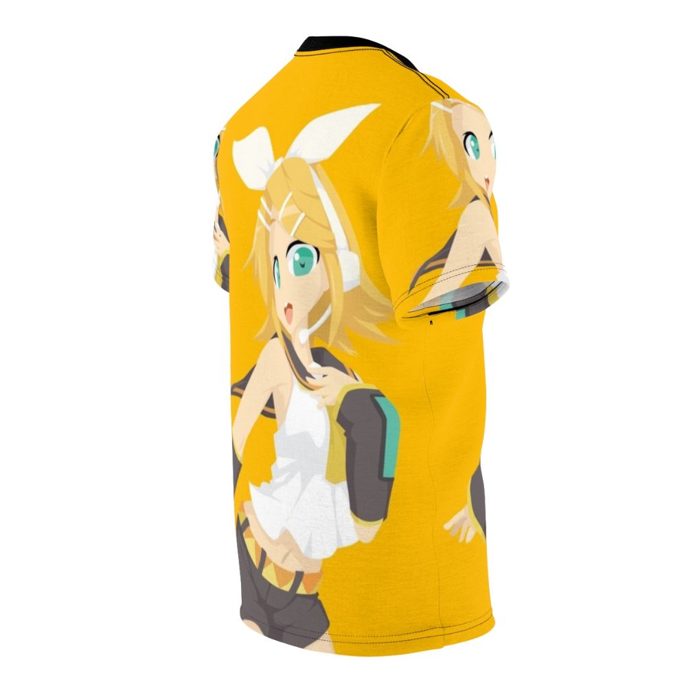 Stylized illustration of Kagamine Rin on a high-quality t-shirt - men right