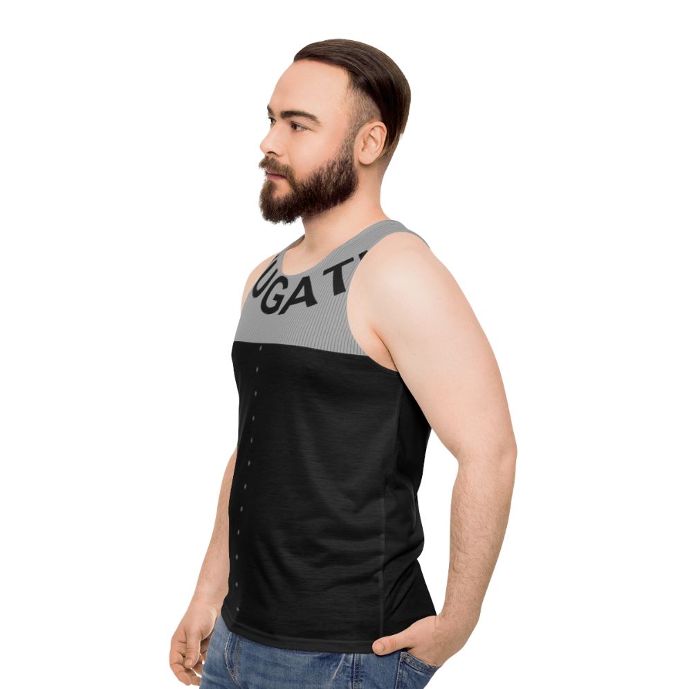 Mugatu Unisex Tank Top - men side