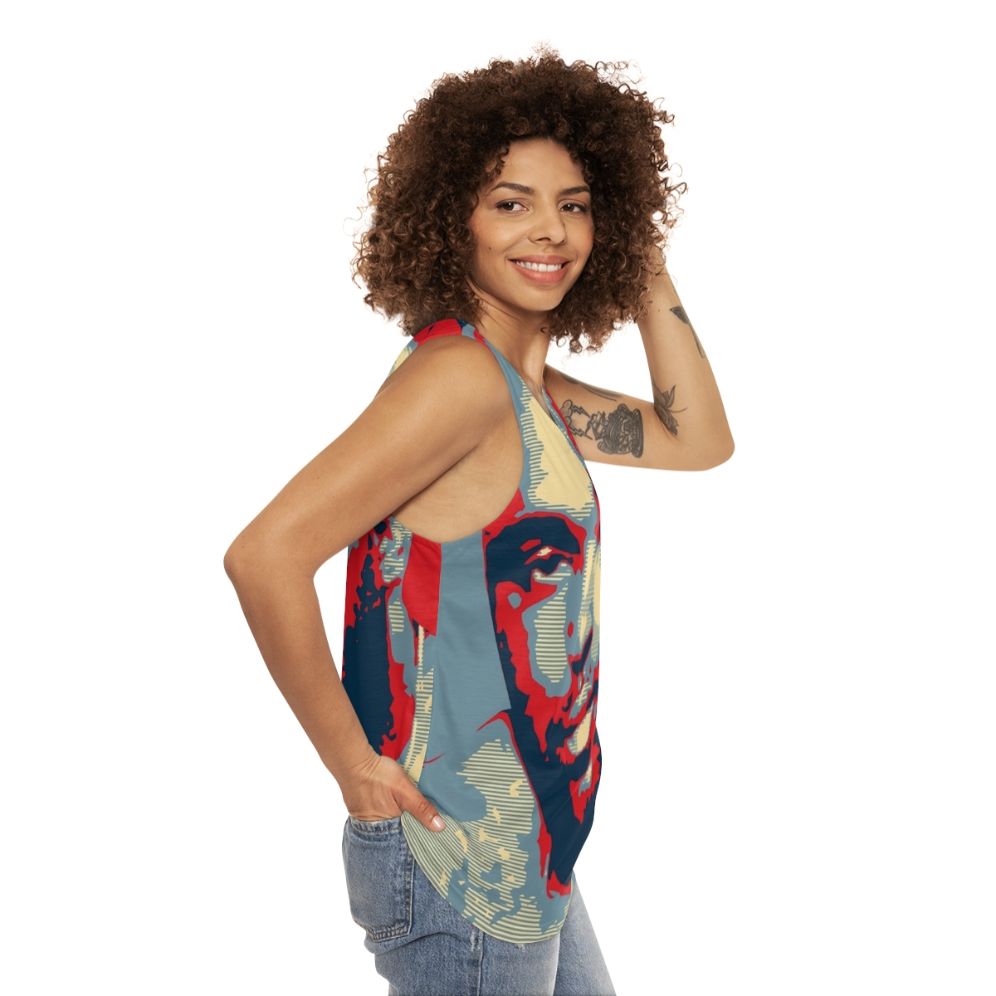 Unisex tank top in a casual design - women side