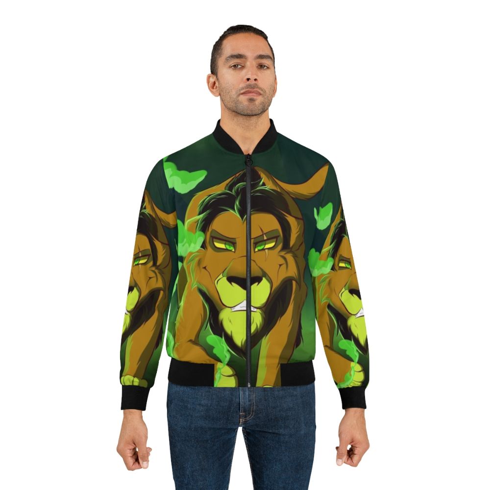 Scar Lion King Bomber Jacket featuring iconic villain character from Disney's The Lion King - Lifestyle