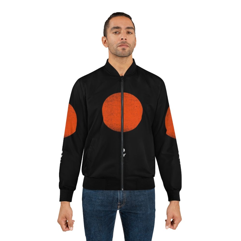 Minimal bomber jacket featuring a solar system design with planets - Lifestyle