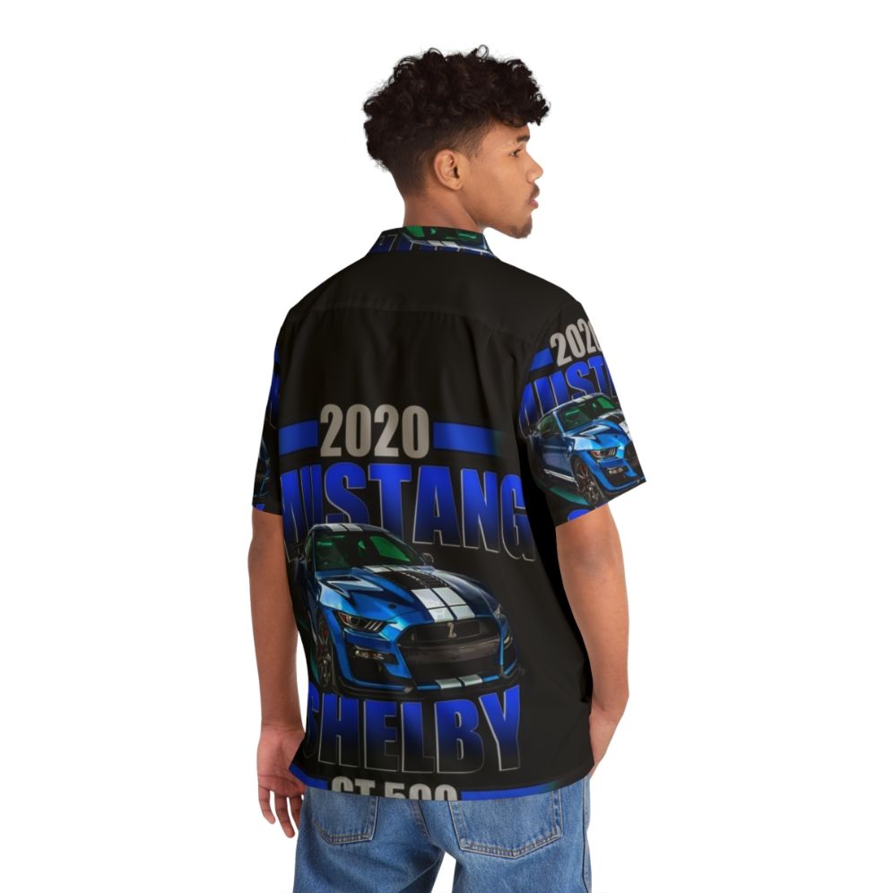 2020 Shelby GT 500 Hawaiian Shirt - Flat lay